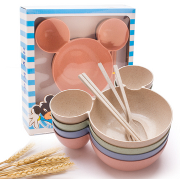 Eco-Friendly Wheat Straw Children's Dinnerware Set | HousKitch