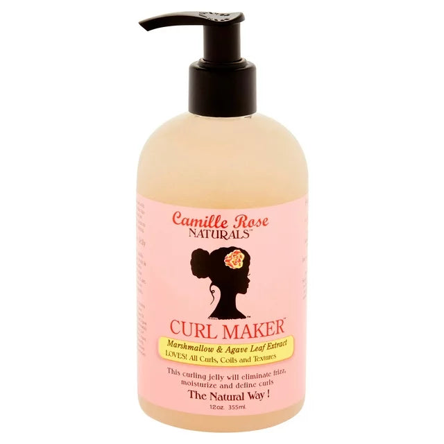 Camille Rose Naturals Curl Maker Marshmallow & Agave Leaf Extract, 12oz, Nourishing, Curly, Unisex