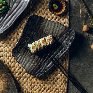 Elevate Your Dining Experience with our Elegant Porcelain Sushi Plate | HousKitch