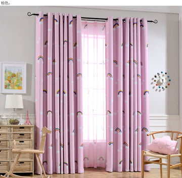 Vibrant Rainbow Blackout Curtains for Children's Bedroom Decor - Customizable Sizes Available