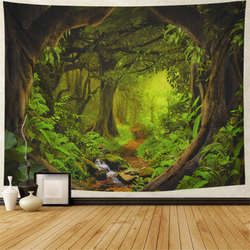 Hippie Wall Tapestry - Large Natural Forest Mandala Art Decor | HousKItch