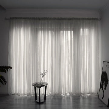 Elevate Your Space with Modern Balcony Solid Color Gauze Curtains