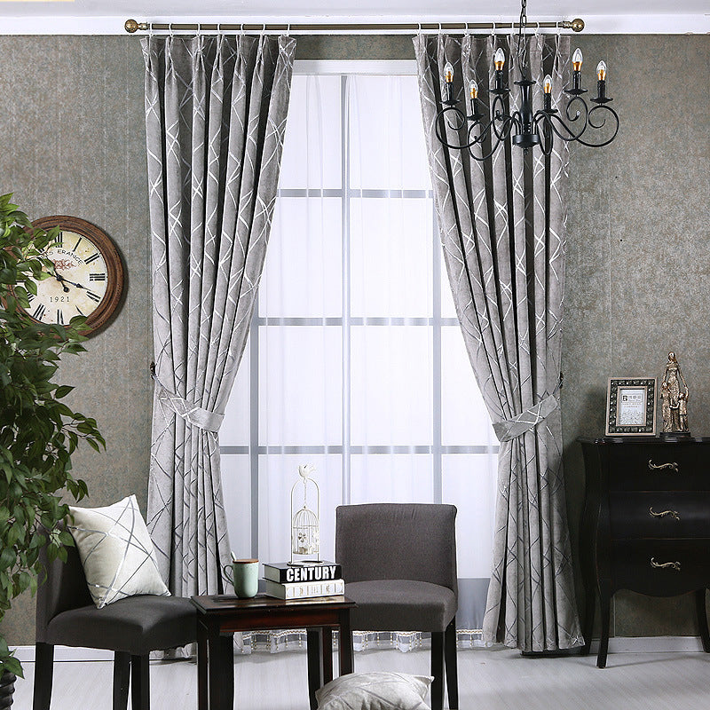 Modern Light Luxury Chenille Blackout Curtains for Stylish Homes | HousKitch